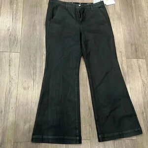 [Sz32] Sam Edelman  Black Special coated Bay Flare Trouser Jean